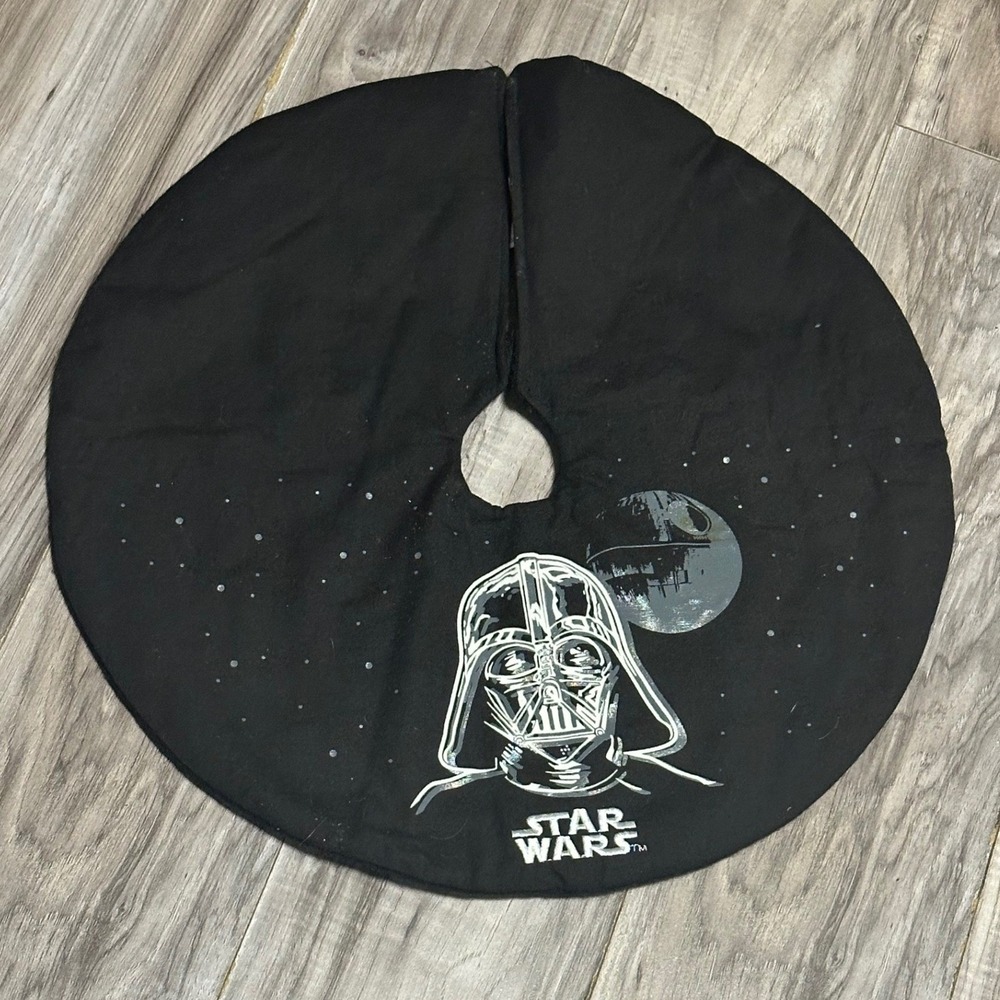 Star Wars Darth Vader Death Star Mini Christmas Tree Skirt Black 18 Inch